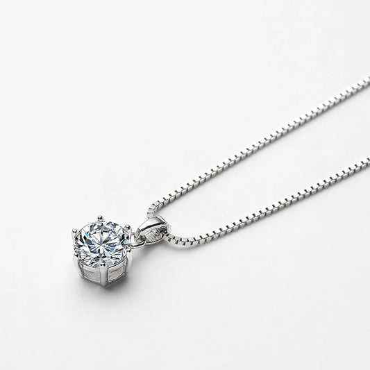 1 Carat Real Moissanite Pendant Necklace