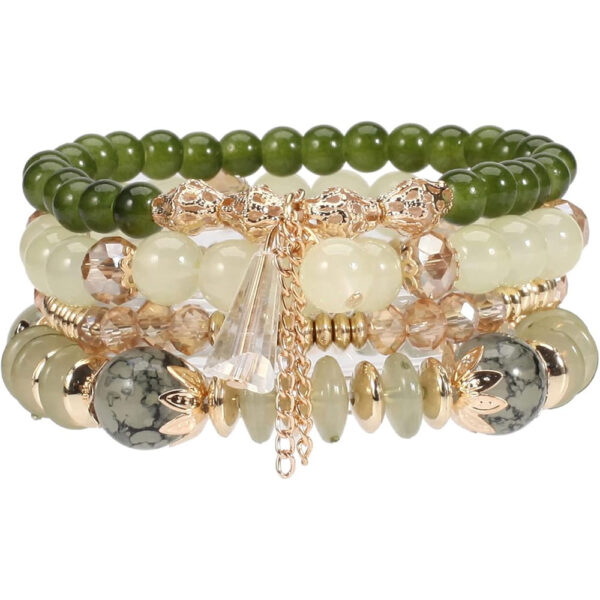 Boho Multi-Layer Beaded Bracelet Set (4-Piece)